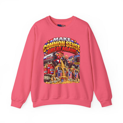 Donald Trump Comic Sweatshirt — Political Satire Crewneck