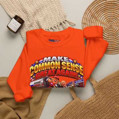 Donald Trump Comic Sweatshirt — Political Satire Crewneck