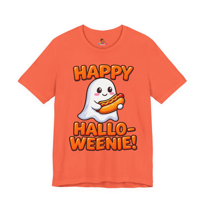 Happy Hallo-Weenie Ghost T-Shirt — Funny Halloween Tee