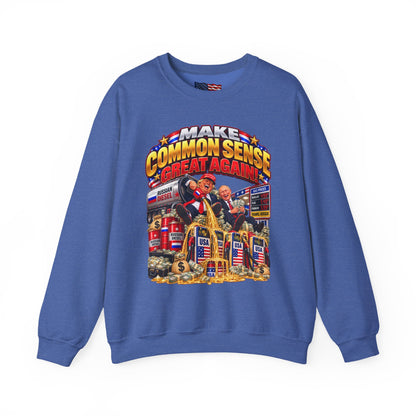 Donald Trump Comic Sweatshirt — Political Satire Crewneck