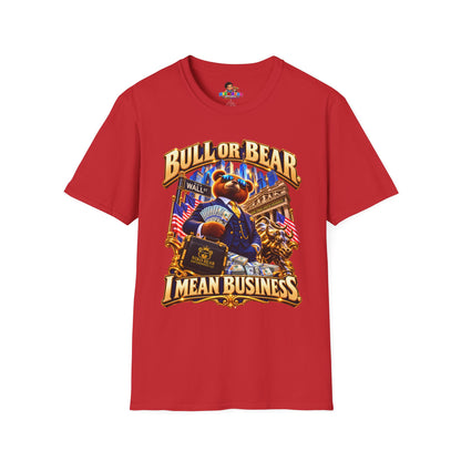 NikoBear Bull or Bear I Mean Business Stock Market T-Shirt