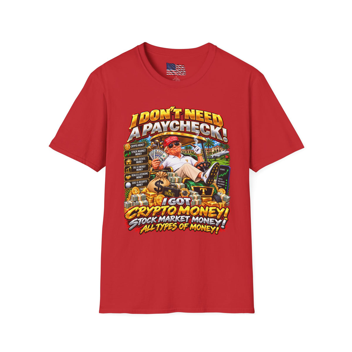 Trump Crypto Money T-Shirt — Funny Political Graphic Tee