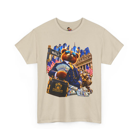 NikoBear Wall Street Hustle Graphic TeeUnisex Heavy Cotton Tee