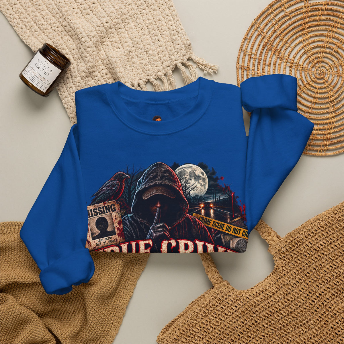 True Crime After Dark Sweatshirt — Halloween Crewneck
