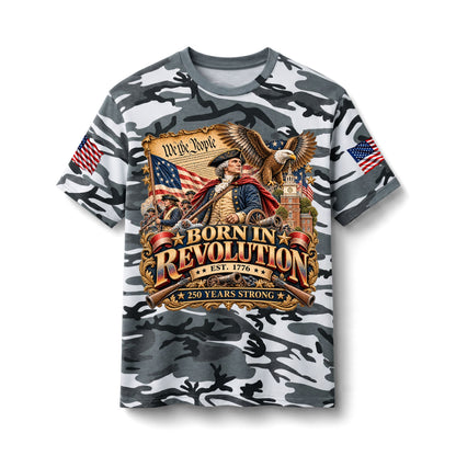 America 250th Anniversary Camo T-Shirt — 1776–2026