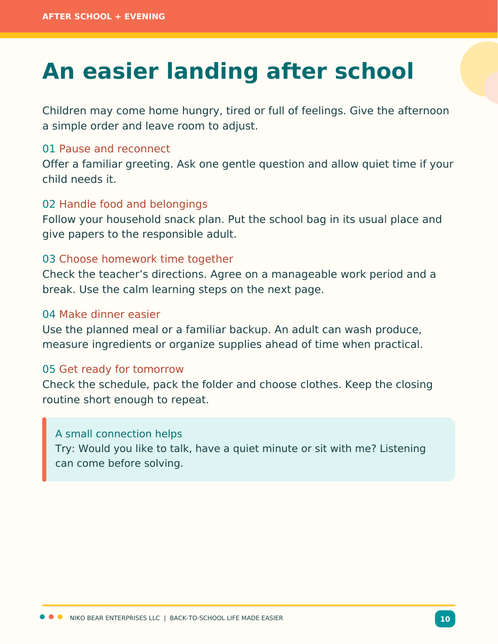 Back-to-School Life Made Easier routine