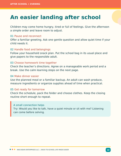 Back-to-School Life Made Easier routine