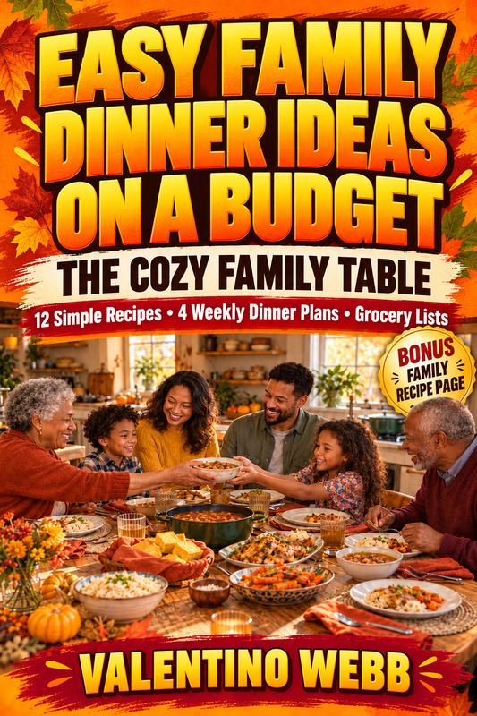 Easy Family Dinner Ideas on a Budget: The Cozy Family Table by Valentino Webb.